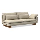 Open Box: Harmony Right-Arm 3-Seater Sofa - Performance Distressed Velvet Dune, Dark Walnut