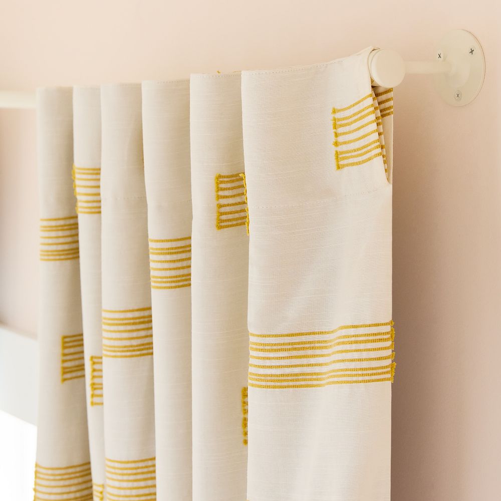 Clipped Blocks Blackout Curtain by West Elm