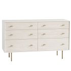 Kids Modernist 6-Drawer Dresser (56") - White