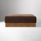 Pierce &amp; Ward Rectangular Pedestal Upholstered Ottoman