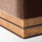 Pierce &amp; Ward Rectangular Pedestal Upholstered Ottoman