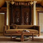 Pierce &amp; Ward Rolled Arm Sofa Living Room