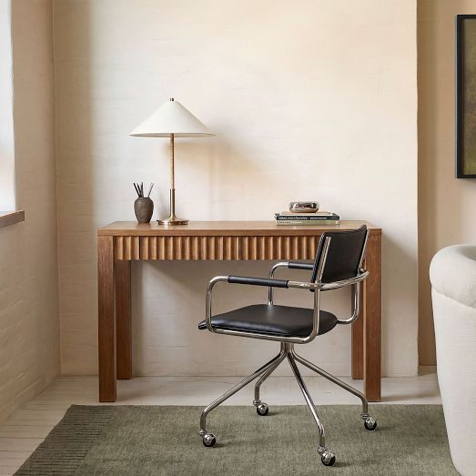 Solstice Painted Raffia Desk (48