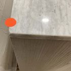 Open Box: Delphine Marble Top Cabinet (31") - Feather Gray, Light Brushed Bronze