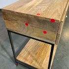 Open Box: Industrial Solid Wood Storage Console (54"W x 24"H) - Raw Mango, Blackened Steel