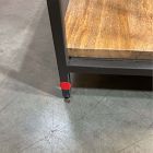 Open Box: Industrial Solid Wood Storage Console (54"W x 24"H) - Raw Mango, Blackened Steel