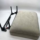 Open Box: Penn Ottoman (28"W x 17"H) - Performance Distressed Velvet, Dune, Black