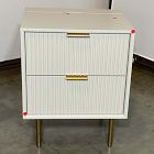 Open Box: Quinn Charging Nightstand (20.5") - Haze, Antique Brass