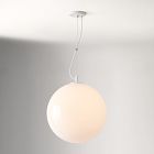Open Box: Aria Round Glass Pendant (16") - White/Milk Glass