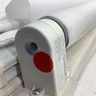 Open Box: Crossweave Roman Shade With Blackout (32"W x 64"L) - Natural Canvas