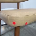 Open Box: Hyde Dining Chair - Ludlow Leather Cumin, Cool Walnut