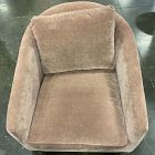 Open Box: Imogene Swivel Chair - Performance Modern Chenille Rosewood, Dark Walnut