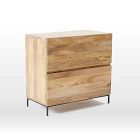 Open Box: Industrial Solid Wood Lateral Modular File Cabinet (32") - Raw Mango