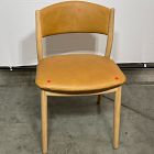 Open Box: Marcus Samuelsson Leather Dining Chair - Ludlow Leather Sesame, Blonde