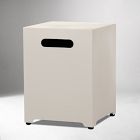 Open Box: Rutland Square Steel Propane Tank Cover Side Table (15.25"SQ x 20.25"H) - Lite Sand
