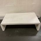 Open Box: Solstice Painted Raffia Low Coffee Table (44") - Whitewash