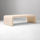 Open Box: Solstice Painted Raffia Low Coffee Table (44") - Whitewash