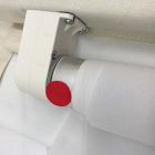 Open Box: Linen Cordless Roman Blackout Shade (32"W x 64"L) - Alabaster