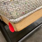 Open Box: Angled Legs Chair - Mabel Neutral Fleck, Natural Frame, Gunmetal Legs