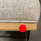 Open Box: Angled Legs Chair - Mabel Neutral Fleck, Natural Frame, Gunmetal Legs