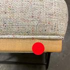 Open Box: Angled Legs Chair - Mabel Neutral Fleck, Natural Frame, Gunmetal Legs