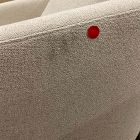 Open Box: Imogene Swivel Chair - Performance Boucle Oatmeal, Dark Walnut