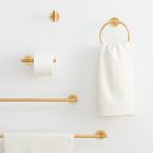 Modernist Bathroom Hardware - Antique Brass