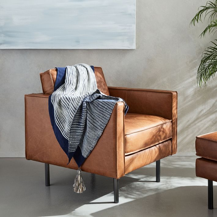Axel Leather Chair in Nut Saddle | West Elm