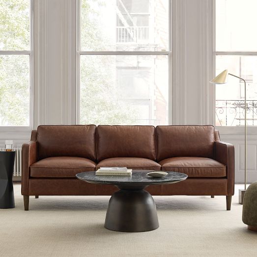 Hamilton Leather Sofa (70"-91") by West Elm