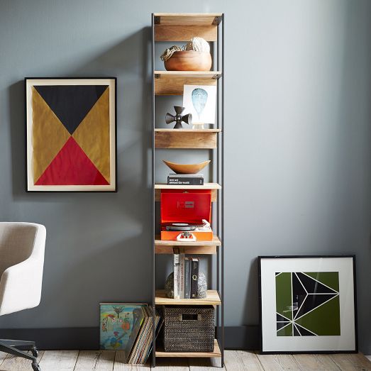 Industrial Solid Wood Modular Bookshelf (17") by West Elm