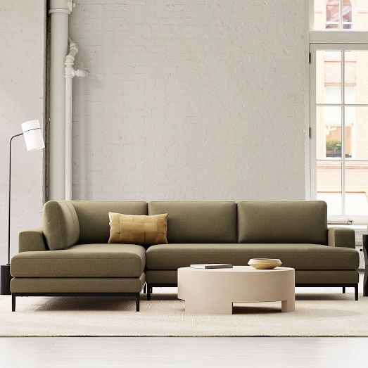 Landon-2-Piece Bumper Chaise Sectional (104"-124") by West Elm