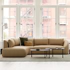 Aviana Leather 2-Piece Bumper Chaise Sectional (122")