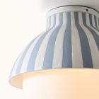 West Elm x PBK Striped Ceramic Flush Mount (12")