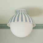 West Elm x PBK Striped Ceramic Flush Mount (12")