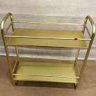 Open Box: Deco Curve Metal Wall Shelf - Antique Brass
