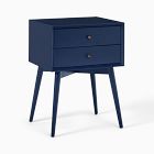 Open Box: Kids Mid Century Nightstand (18") - Nightstand Navy, Dark Brass