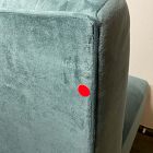 Open Box: Novak Banquette Triple Seat Vertical Channel Tufting (75") - Performance Velvet Ocean, Ebony
