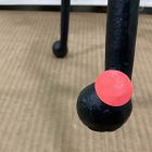 Open Box: Pierce &amp; Ward Bar Stool (30") - P&amp;W Stripe, Black Cast Metal