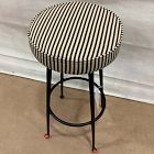 Open Box: Pierce &amp; Ward Bar Stool (30") - P&amp;W Stripe, Black Cast Metal