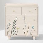 Joseph Altuzarra Painted Botanical Narrow 4-Drawer Dresser with Removable Topper (36")