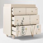 Joseph Altuzarra Painted Botanical Narrow 4-Drawer Dresser with Removable Topper (36")