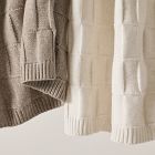 Modern Basketweave Knit Throw