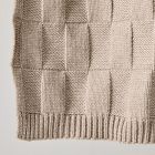 Modern Basketweave Knit Throw