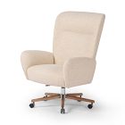 Open Box: Atkins Desk Chair - Flax/Linen Lisbon Cream, Toasted Ash Base