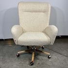 Open Box: Atkins Desk Chair - Flax/Linen Lisbon Cream, Toasted Ash Base
