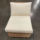 Open Box: Westport Slim Profile Outdoor Armless Single -  Crosshatch Weave Alabaster, Natural