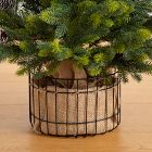 Faux Balsam Fir Tree w/ Woven Jute Planter (3')