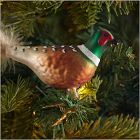 Glass Quail Clip-On Ornament