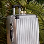 Glass Suitcase Ornament