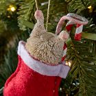 Naughty or Mice Bottlebrush Ornament - Stocking